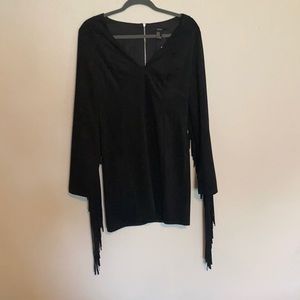 Black fringe dress, never worn. Perfect for country concerts!
